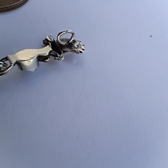 Beautiful Vintage Native American Silver and Turquoise Eagle Pendant - Picture 5 of 7